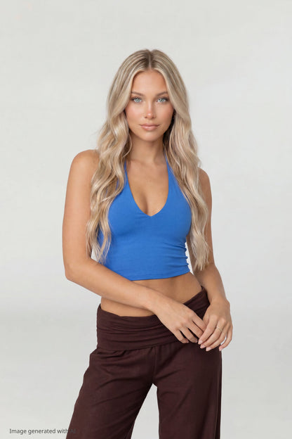 Soft V-Neck Halter Top
