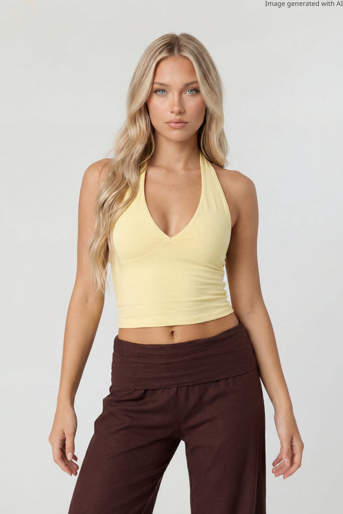 Soft V-Neck Halter Top