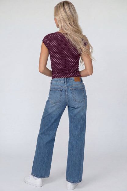V-Neck Lace Trim T-Shirt