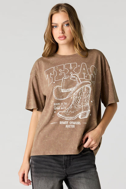 Graphic Washed Boyfriend T-Shirt