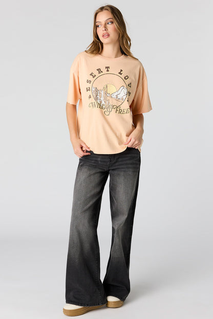 Graphic Washed Boyfriend T-Shirt