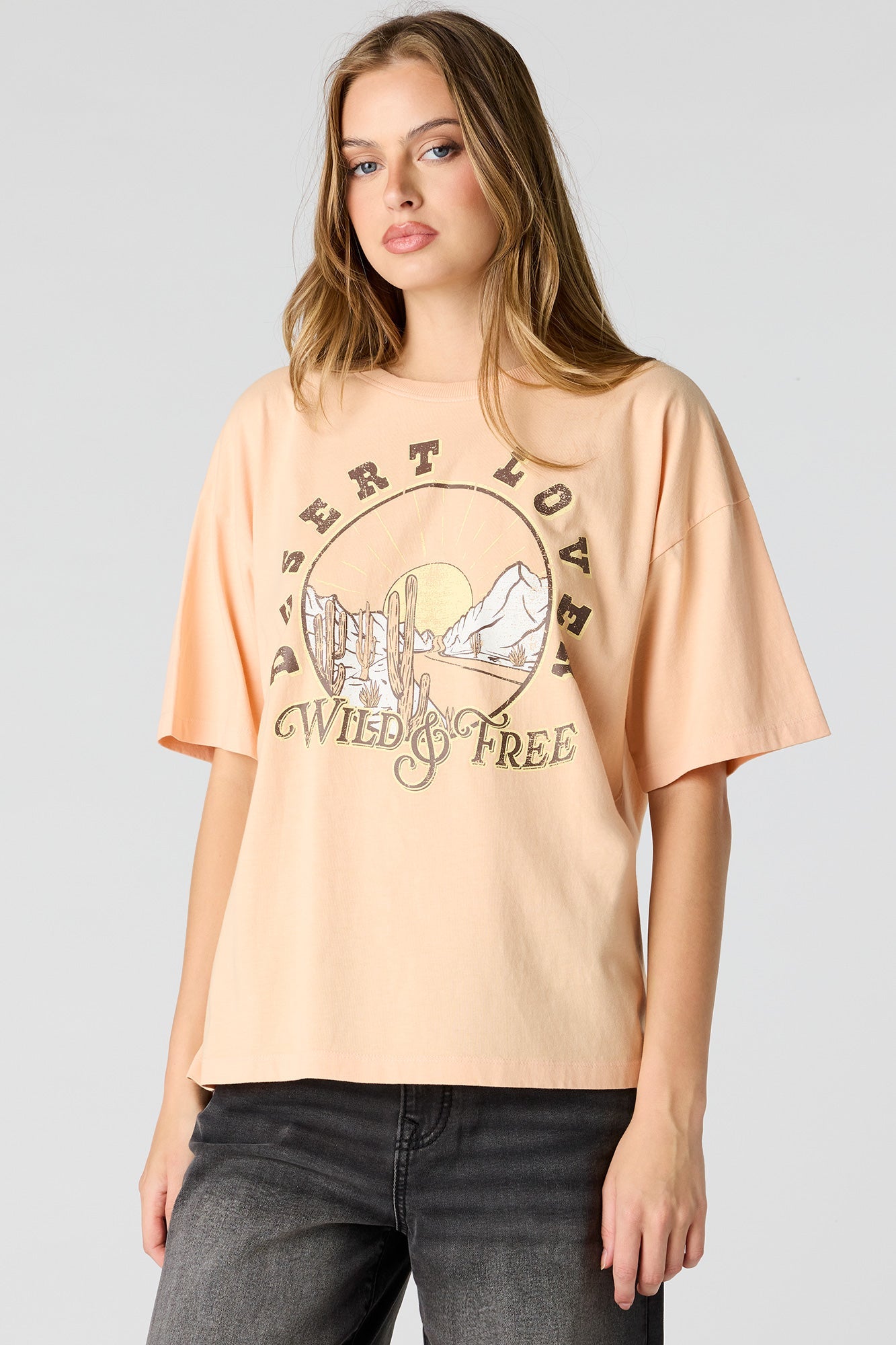 Graphic Washed Boyfriend T-Shirt