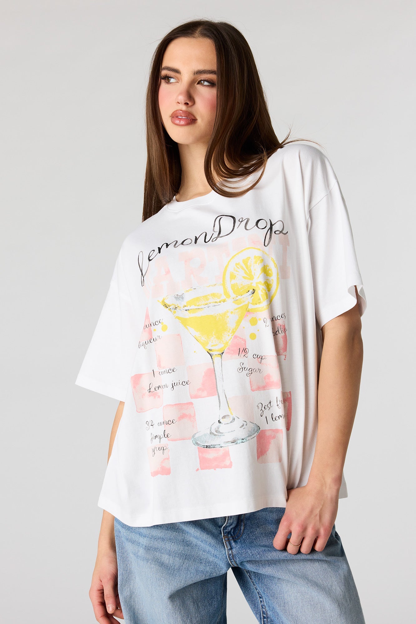 Cocktail Graphic Boyfriend T-Shirt
