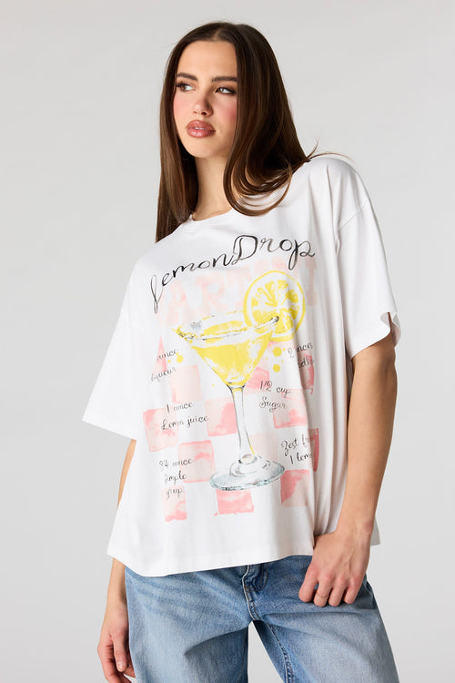Cocktail Graphic Boyfriend T-Shirt