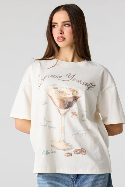 Cocktail Graphic Boyfriend T-Shirt