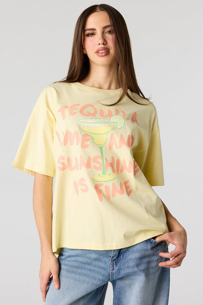 Cocktail Graphic Boyfriend T-Shirt