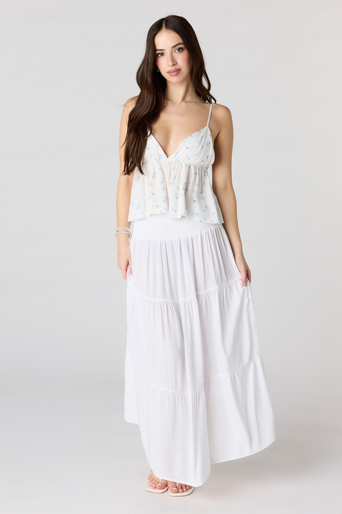 Printed Baby Doll Top