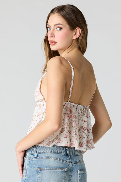 Printed Babydoll Top