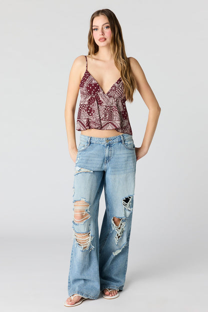 Printed Babydoll Top