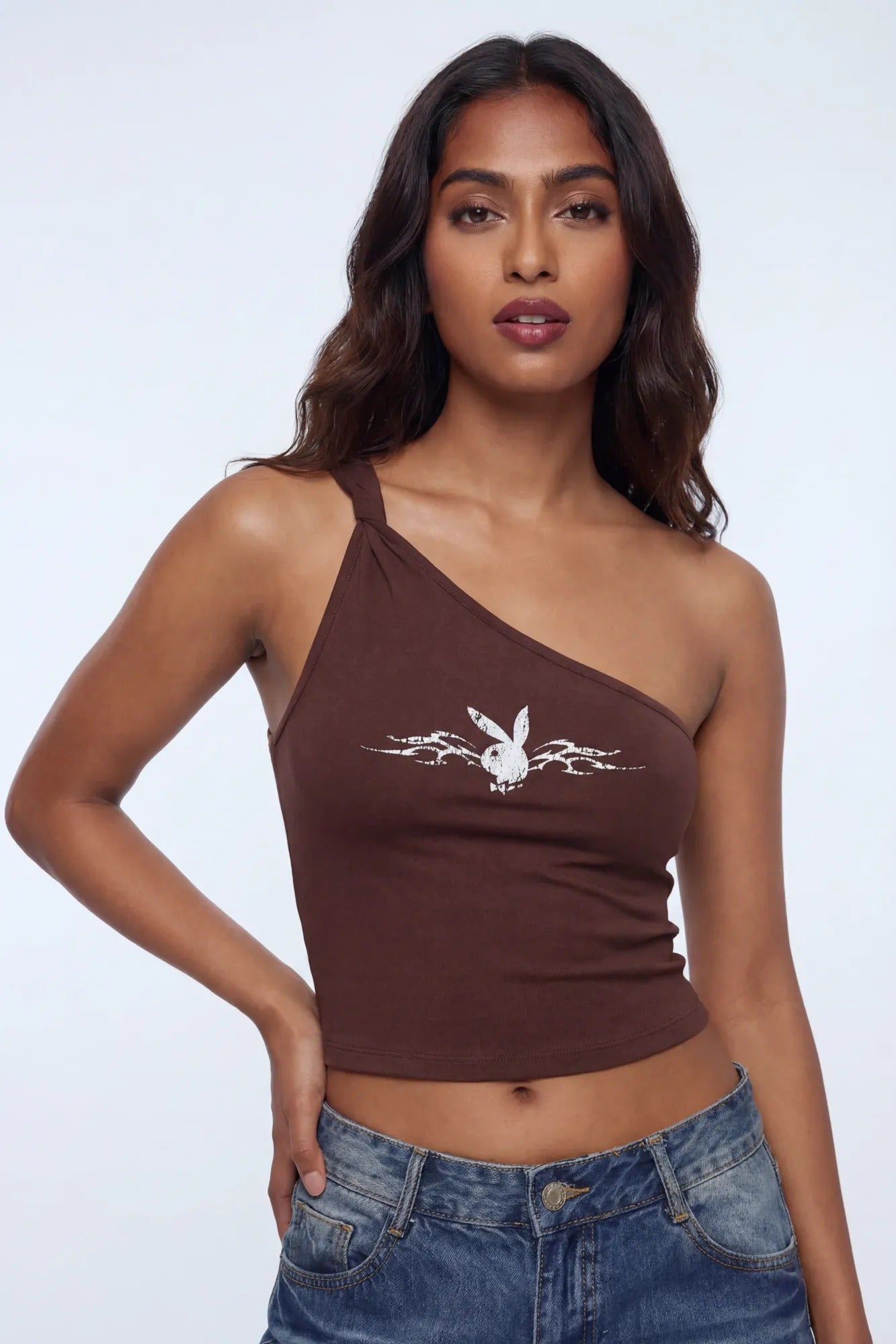 Playboy Contour One Shoulder Top