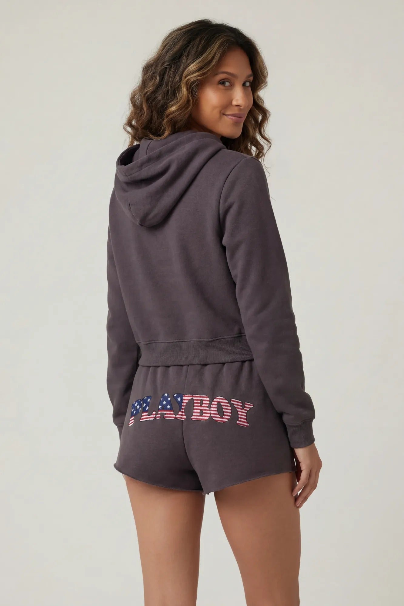 Playboy USA Graphic Fleece Zip-Up Hoodie