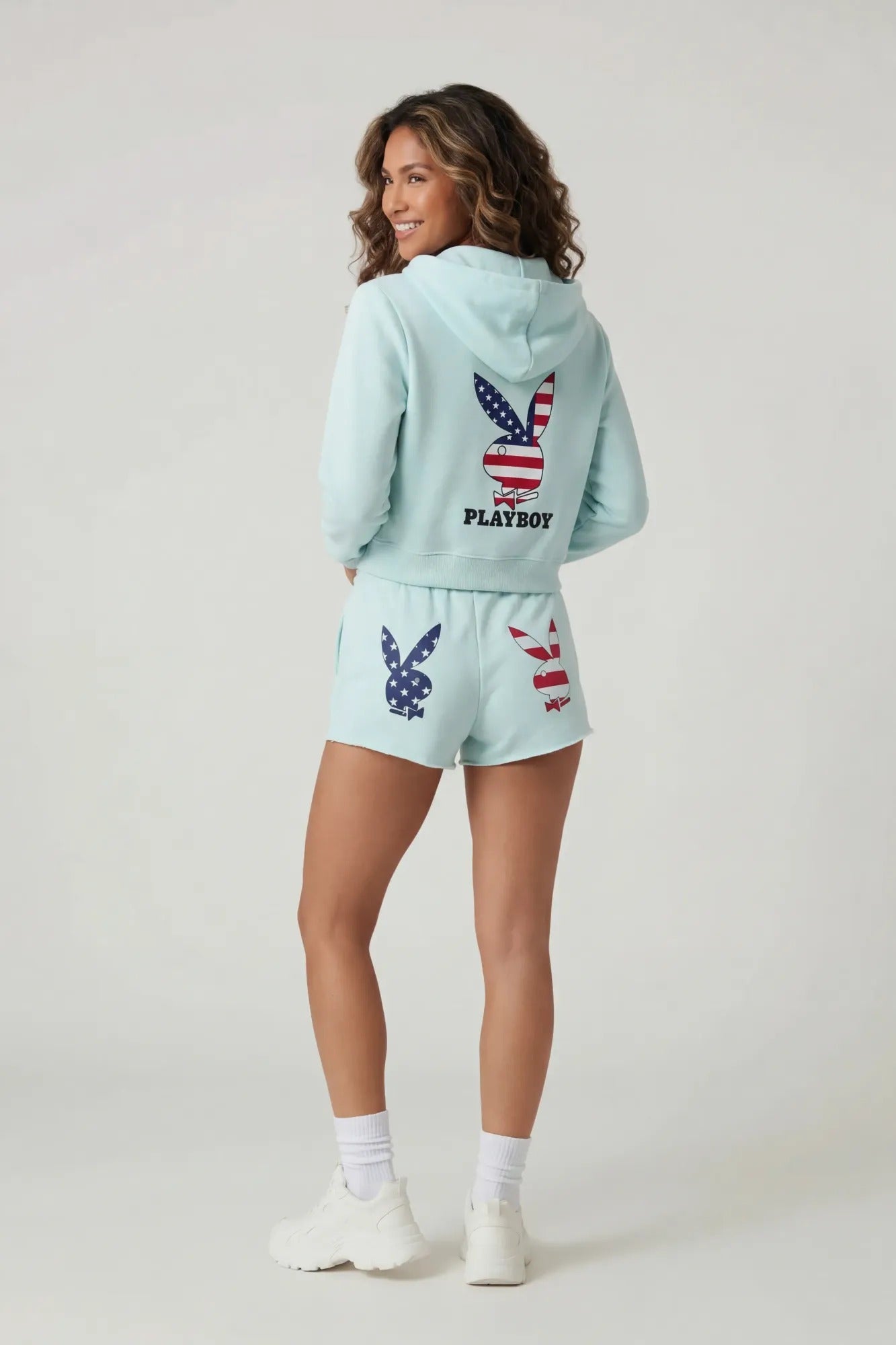 Playboy USA Graphic Fleece Zip-Up Hoodie