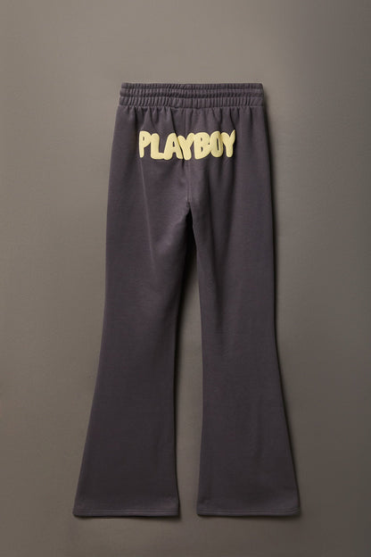 Playboy Fleece Graphic Flare Pant