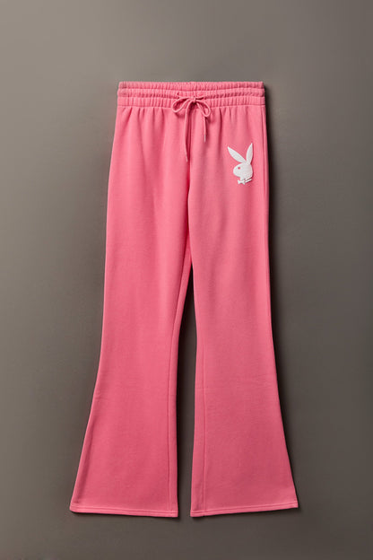 Playboy Fleece Graphic Flare Pant