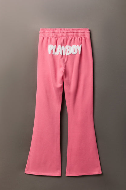 Playboy Fleece Graphic Flare Pant