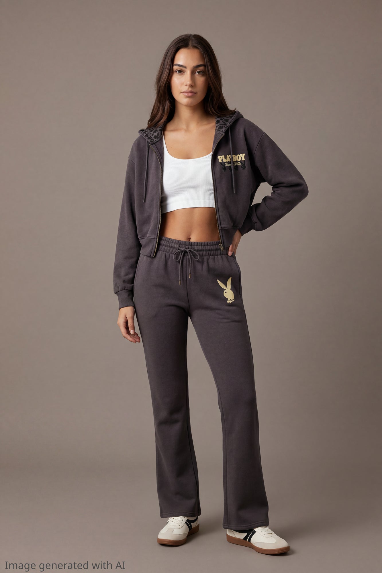 Playboy Fleece Graphic Flare Pant