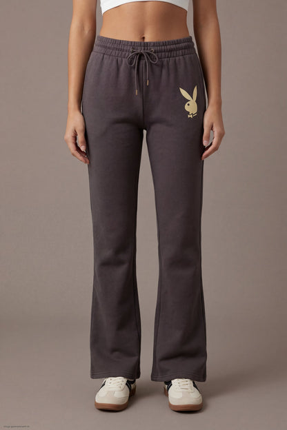 Playboy Fleece Graphic Flare Pant