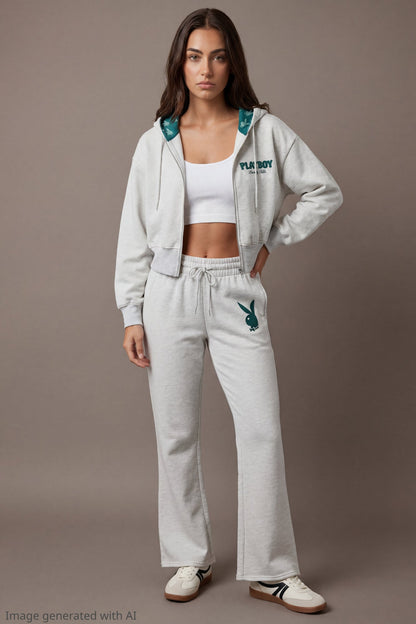 Playboy Fleece Graphic Flare Pant