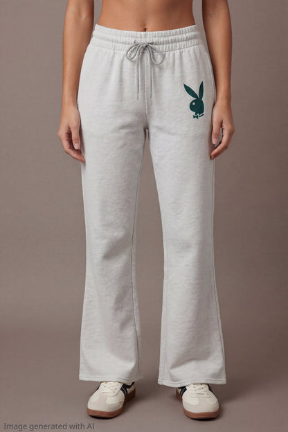 Playboy Fleece Graphic Flare Pant