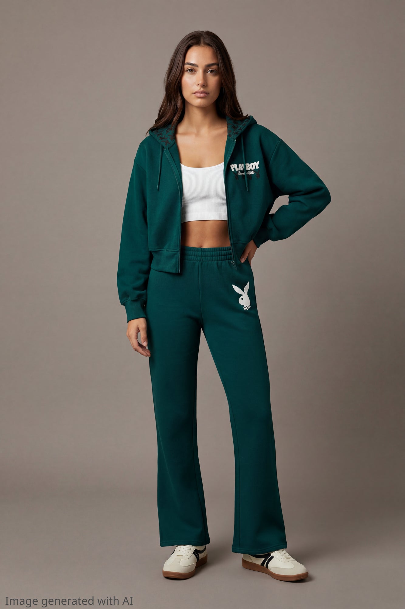 Playboy Fleece Graphic Flare Pant