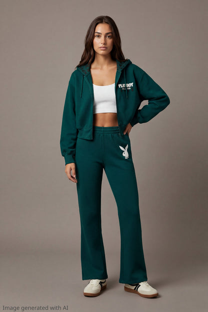 Playboy Fleece Graphic Flare Pant