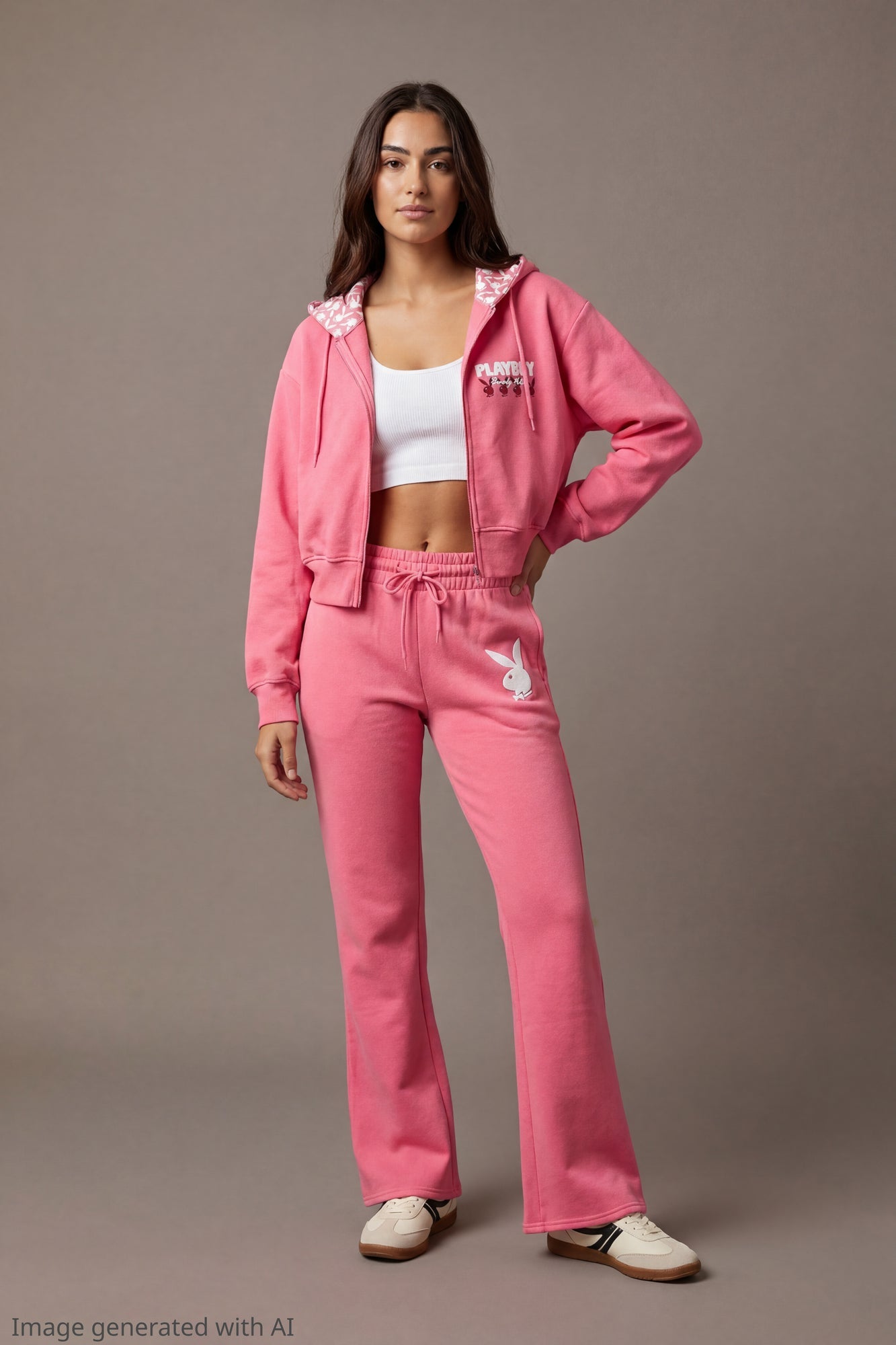 Playboy Fleece Graphic Flare Pant
