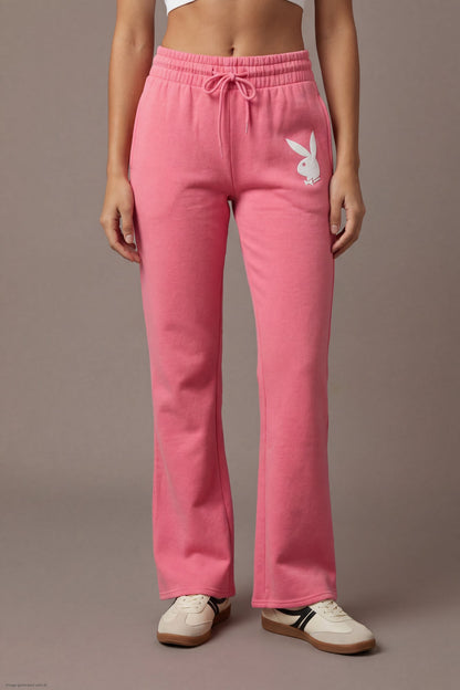 Playboy Fleece Graphic Flare Pant