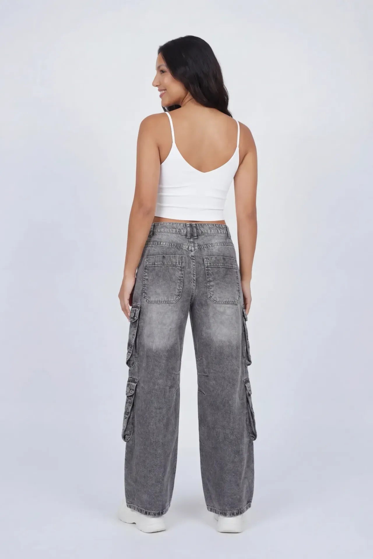 Low Rise Wide Leg Cargo Jean