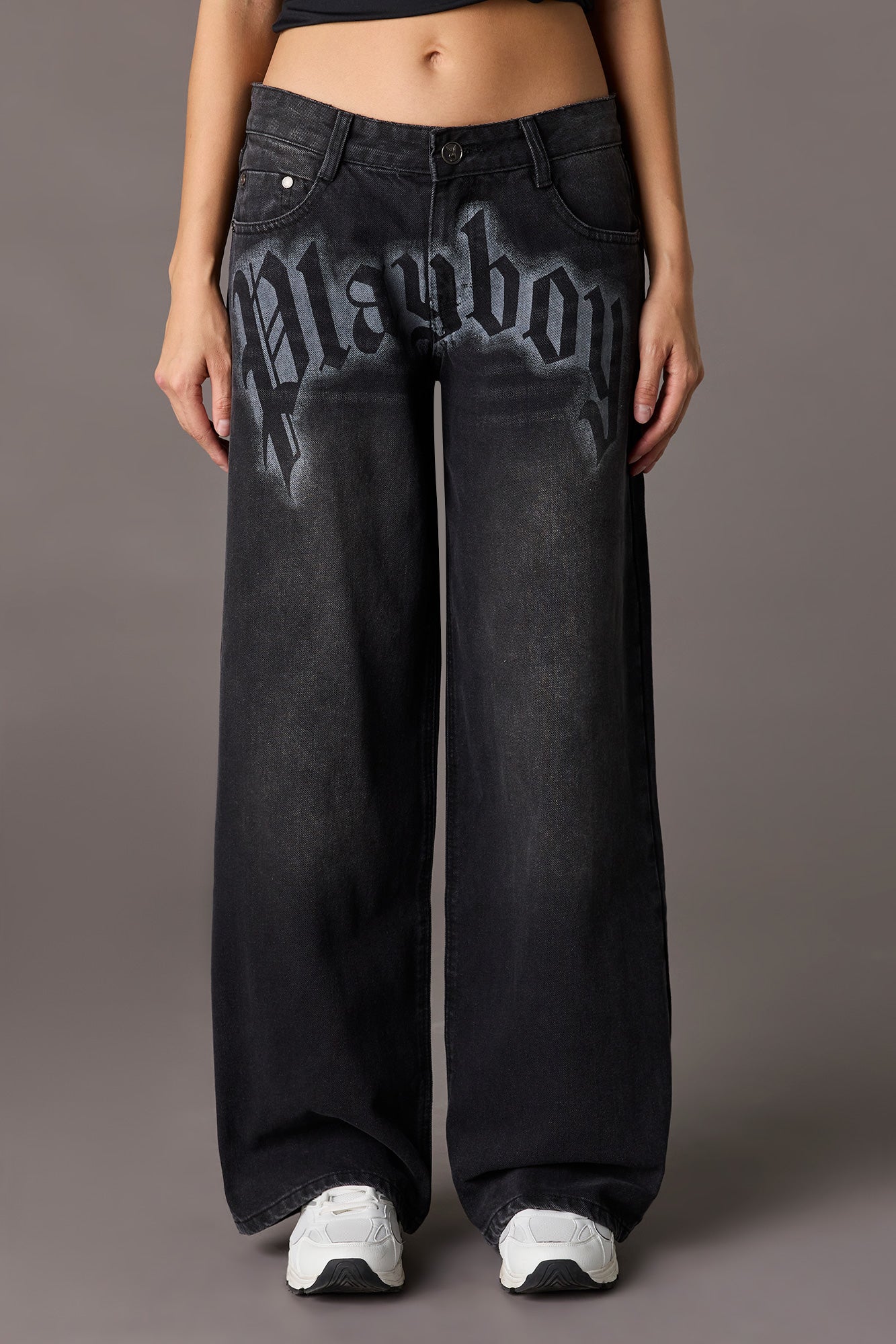 Playboy Washed Low Rise Super Baggy Jean