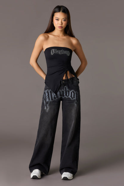 Playboy Washed Low Rise Super Baggy Jean