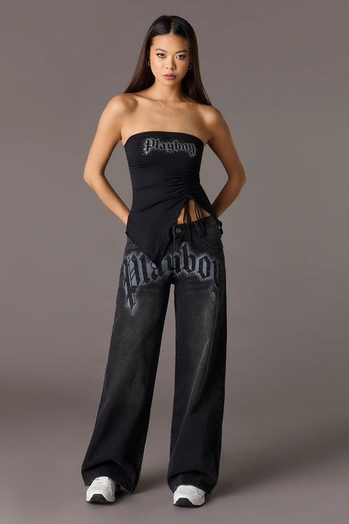 Playboy Washed Low Rise Super Baggy Jean