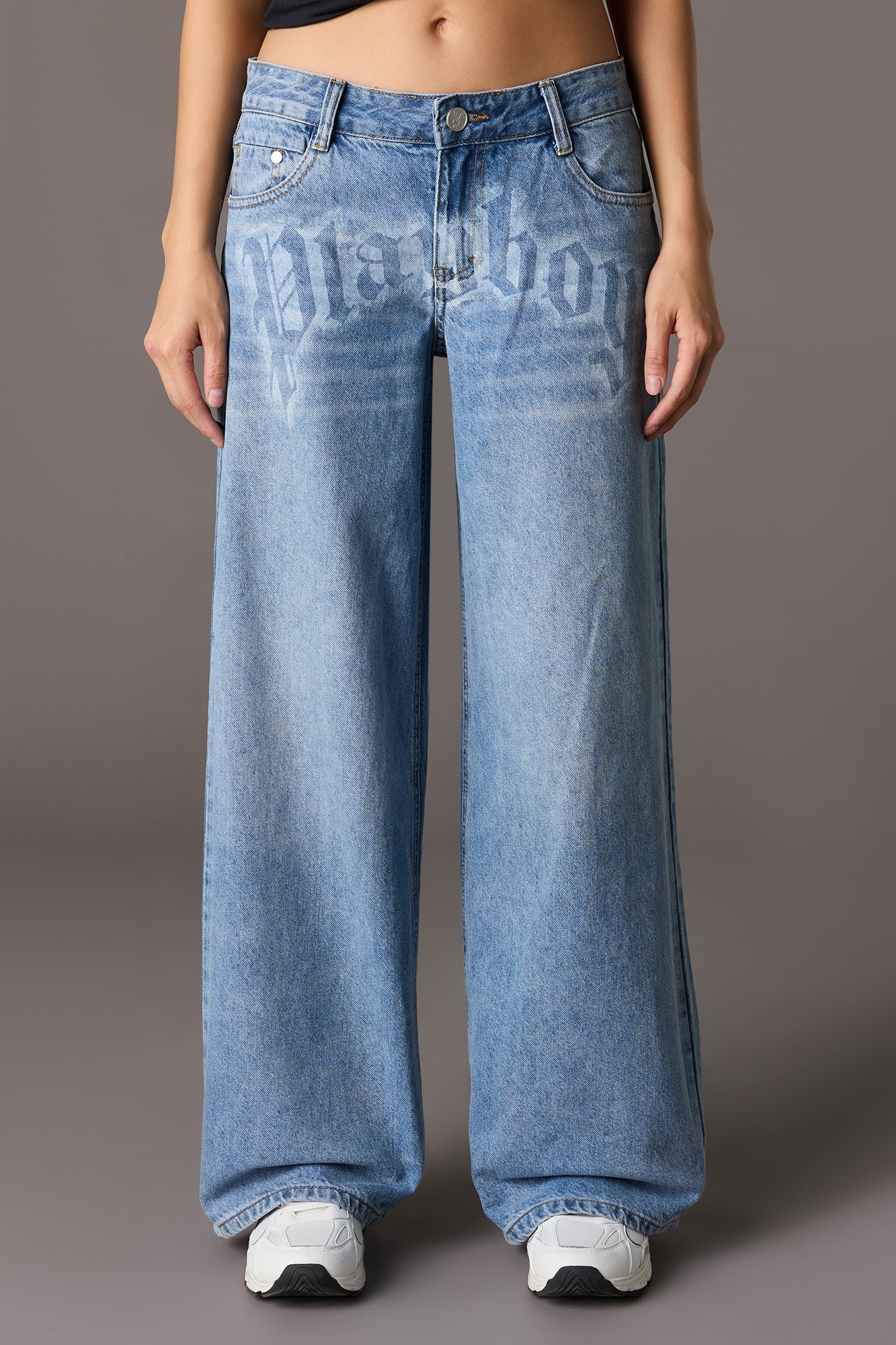 Playboy Washed Low Rise Super Baggy Jean