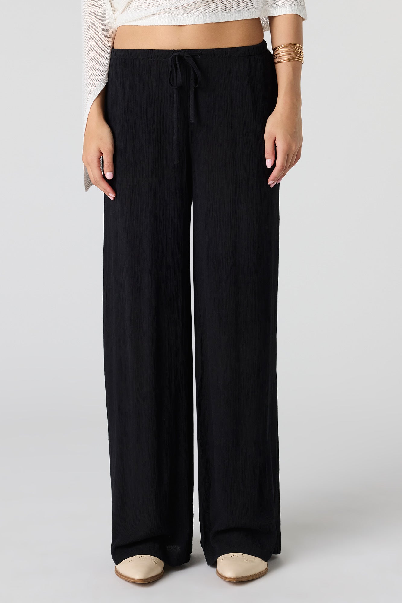 Flowy Wide Leg Drawstring Pant