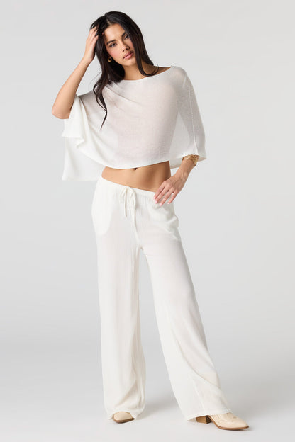 Flowy Wide Leg Drawstring Pant