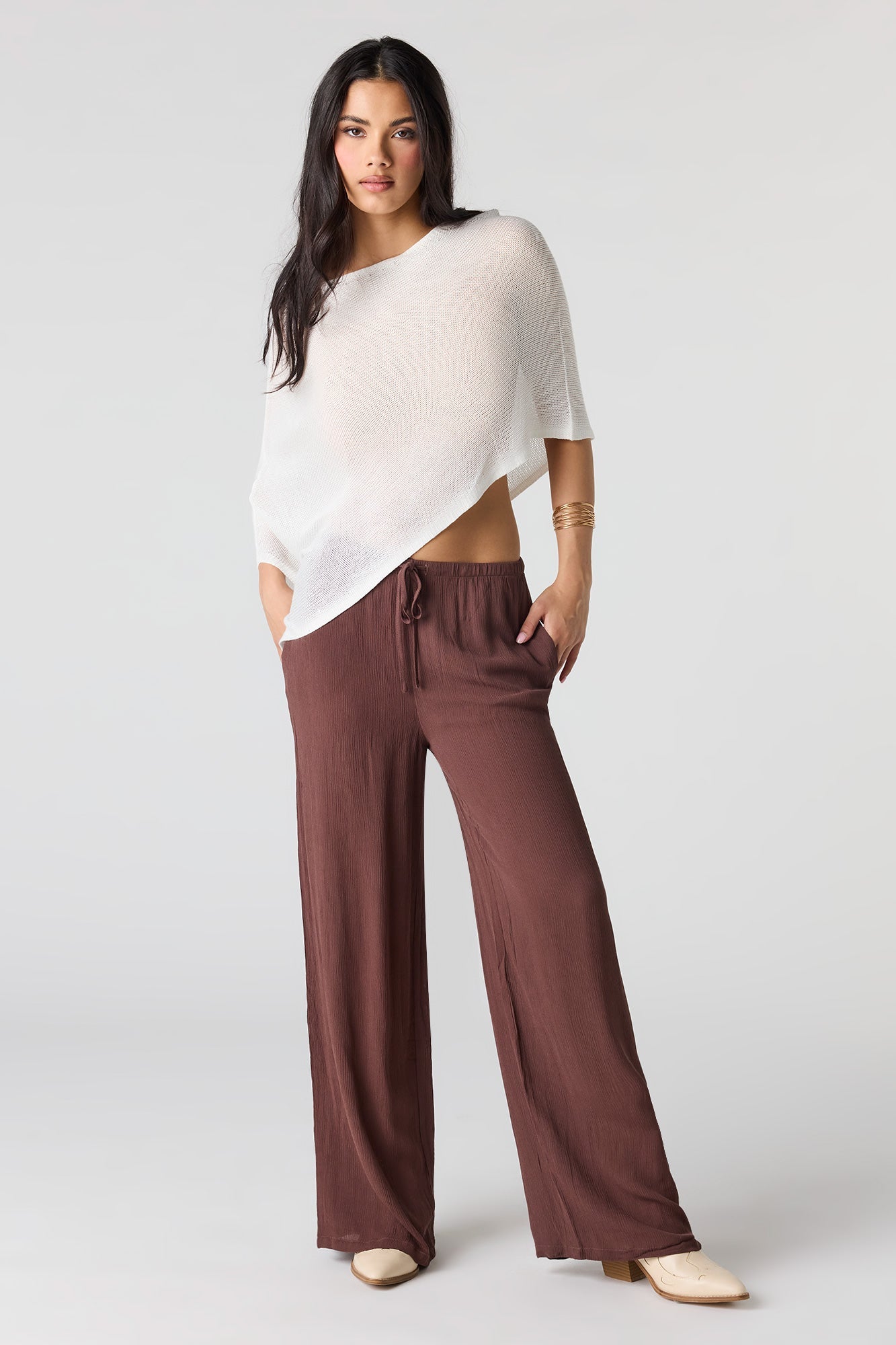 Flowy Wide Leg Drawstring Pant