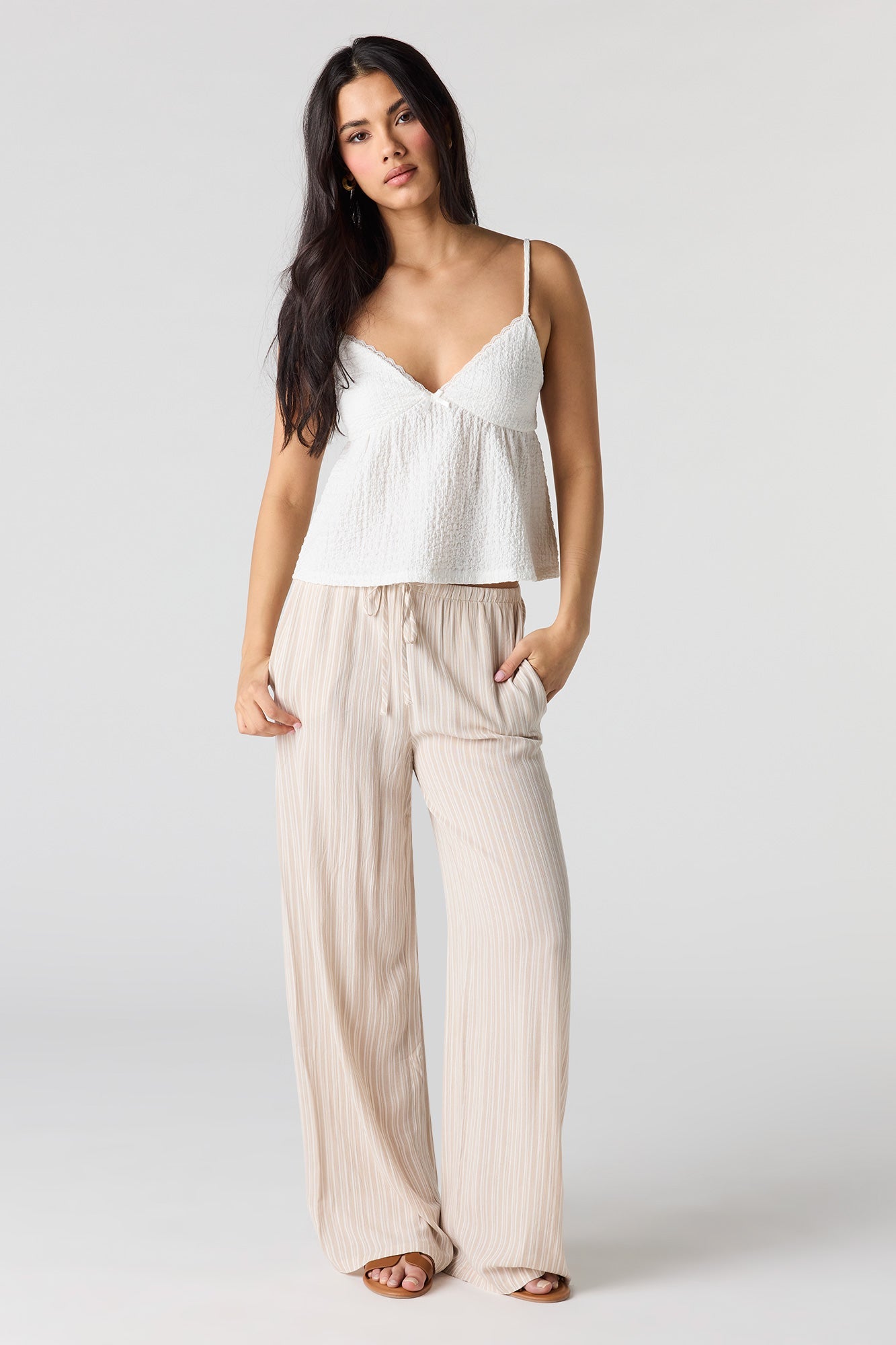 Flowy Wide Leg Drawstring Pant