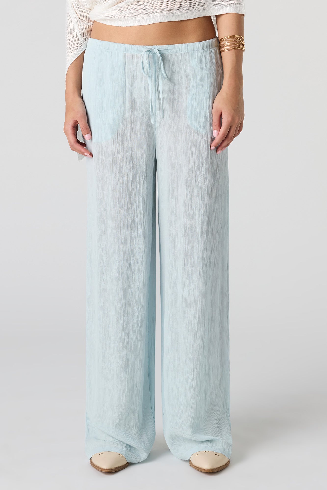 Flowy Wide Leg Drawstring Pant
