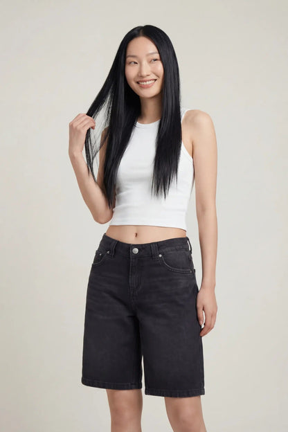 Low Rise Washed Black Jort