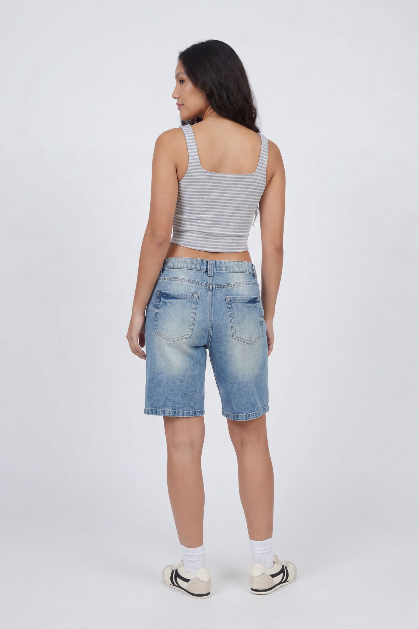 Brooklyn Low Rise Light Jort 11" with LaBeBe Keychain