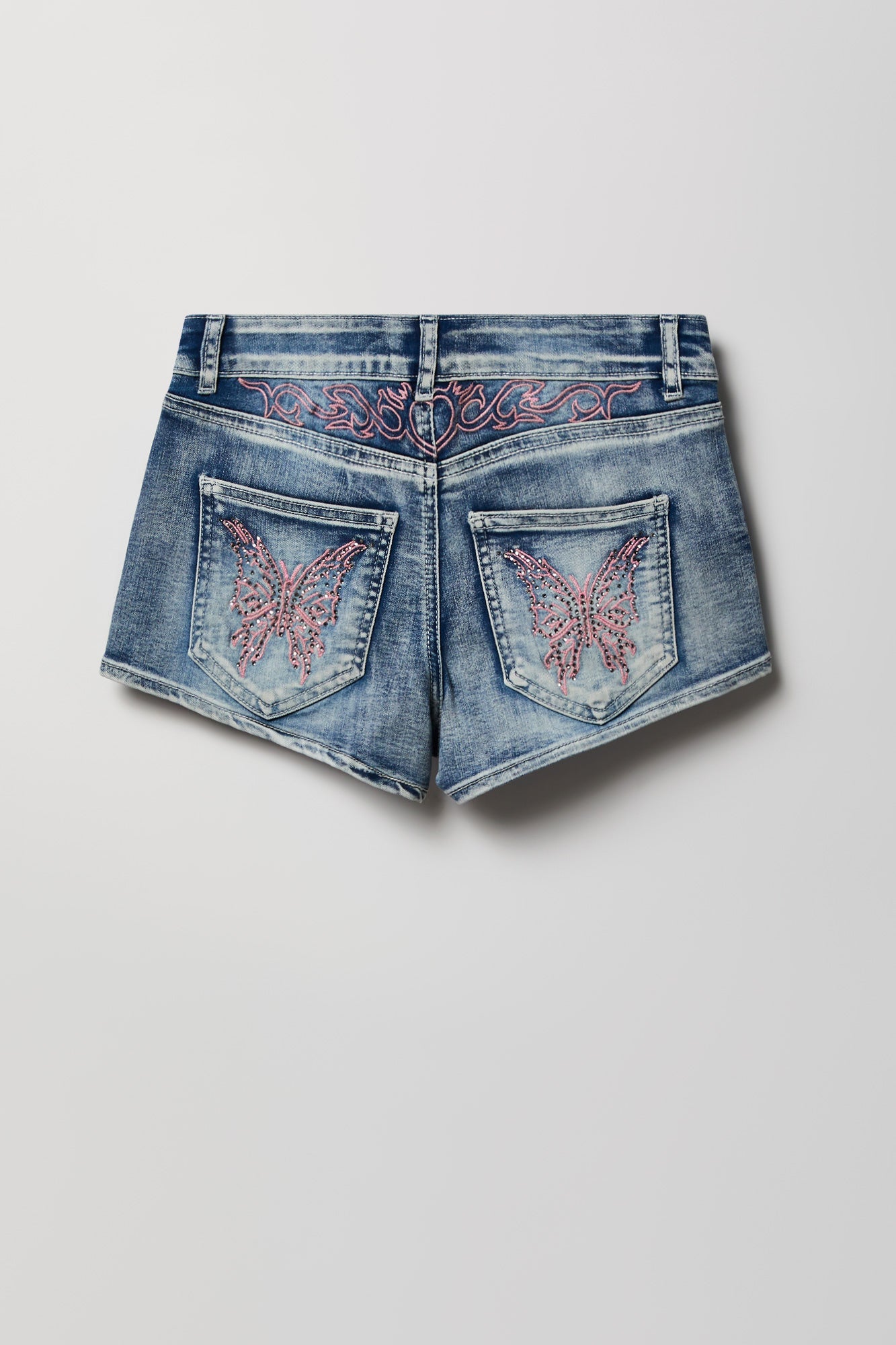 South Beach Low Rise Rhinestone Denim Short