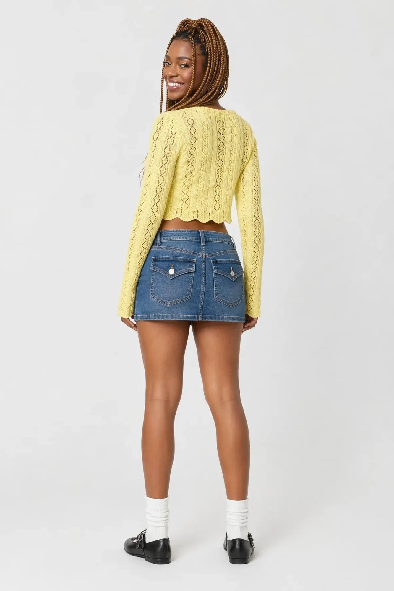 Denim Micro Mini Skirt