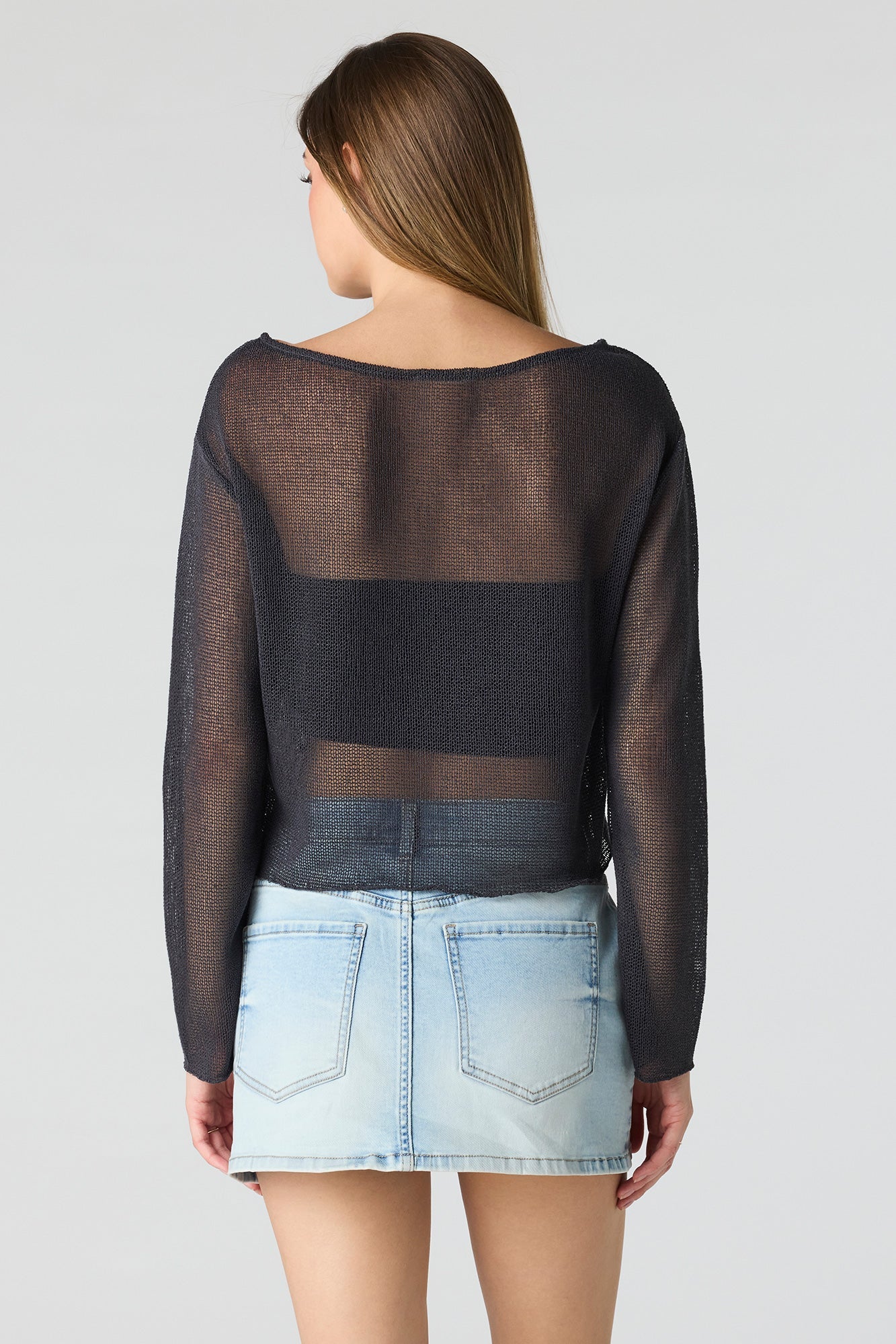Denim Low Rise Micro Mini Skort