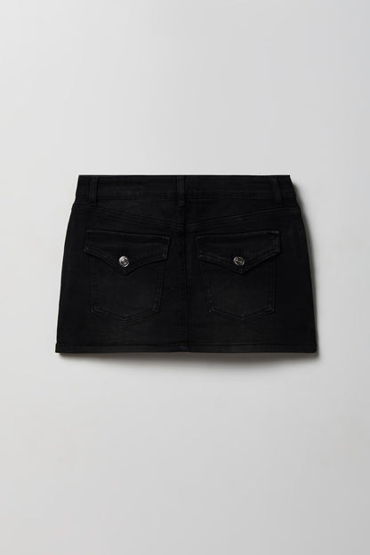 Denim Micro Mini Skirt