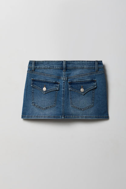 Denim Micro Mini Skirt