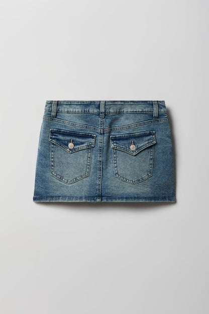 Denim Micro Mini Skirt