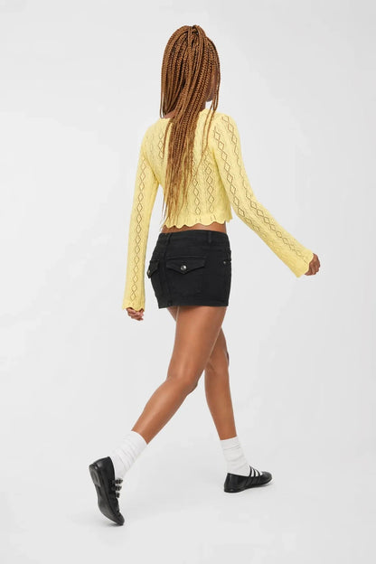 Denim Micro Mini Skirt