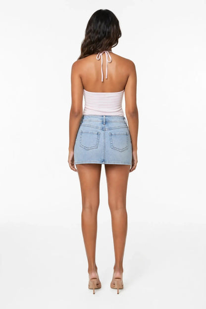 Micro Denim Skort