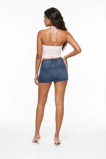 Micro Denim Skort