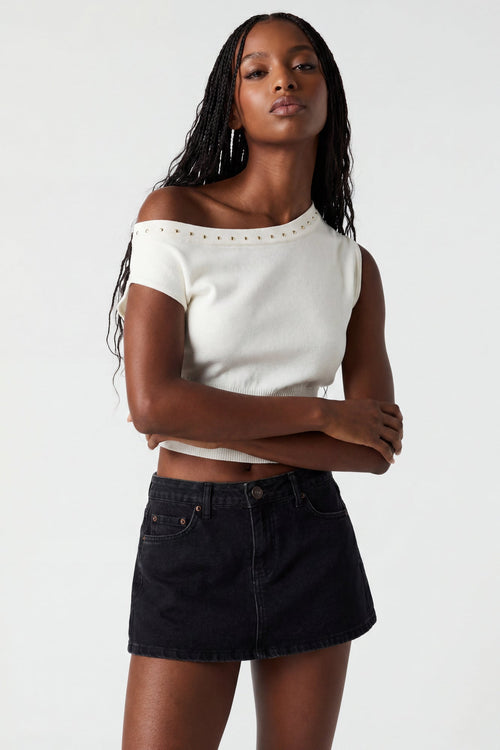 Denim Mini Skort