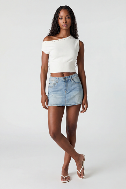 Denim Mini Skort